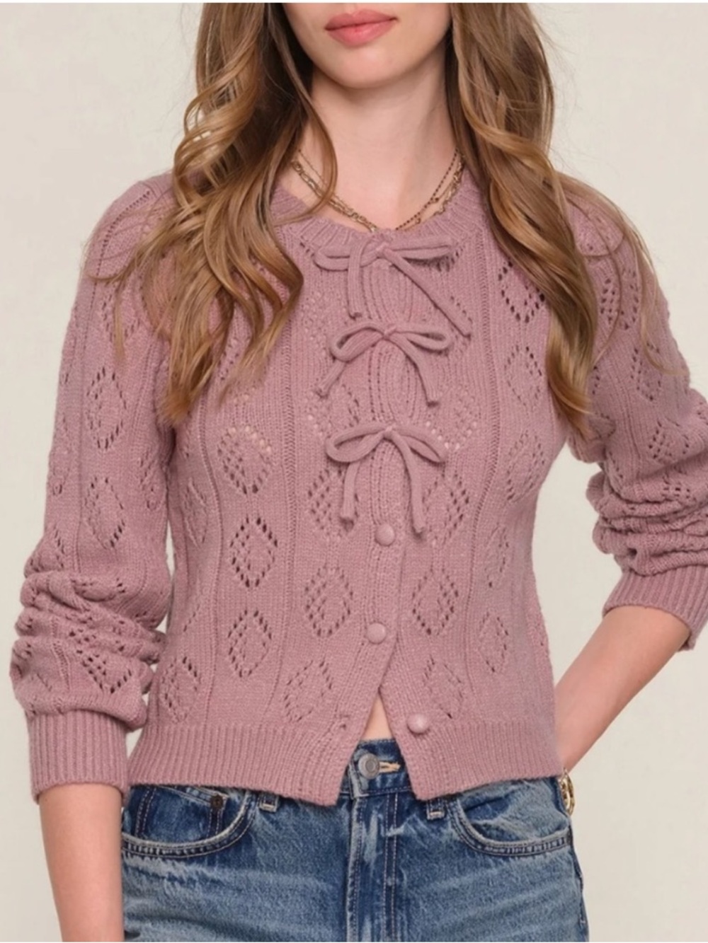 Heartloom Joelle Cropped Sweater Cardigan S NWT